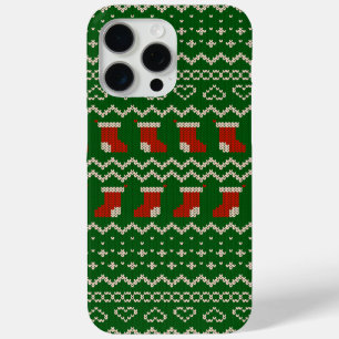 Cute Ugly Sweater Pattern Christmas iPhone 15 Pro Max Case