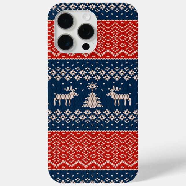 Cute Ugly Sweater Pattern Christmas Case-Mate iPhone Case (Back)