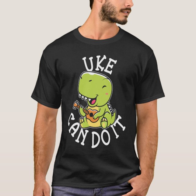 Cute Uke Can Do It Ukulele Player T-Shirt (Front)