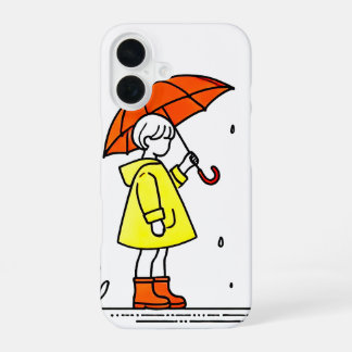 Cute Umbrella Girl iPhone Case 🌧️✨