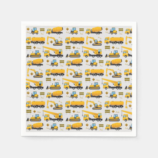 Cute Under Construction Tool for Party Decor Paper Napkin (Front)