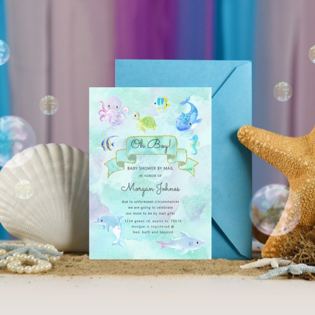 Cute Under the Sea Baby shower par Mail Invitation (Créateur téléchargé)