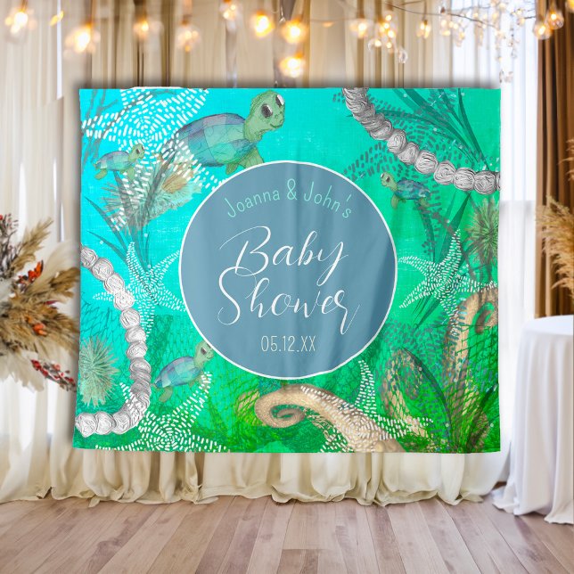Cute Under the Sea Baby Shower Tapestry (Cute Under the Sea Baby Shower Tapestry)