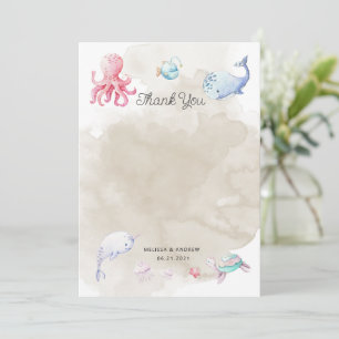 Cute Under the Sea Baby Shower Thank You Card