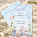 Cute Under the Sea Boy Baby Shower Invitation<br><div class="desc">Cute under the sea baby shower invitation featuring an octopus,  sea turtle,  whale,  dolphin & fish.  Perfect for your summer theme baby shower for a girls shower or boy shower.</div>