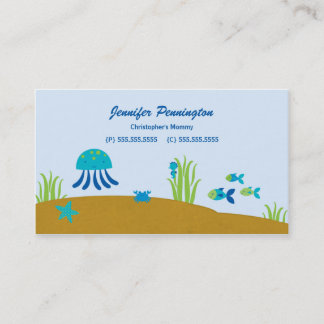 Cute under the sea childrens calling business card