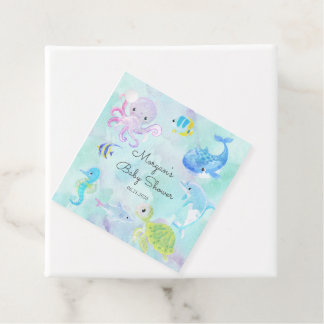 Cute Under the Sea Creatures Baby Shower Favour Tags