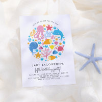 Cute Under The Sea Creatures Birthday Party