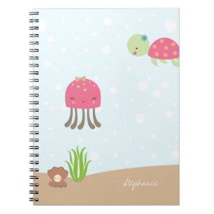 Cute under the Sea girls carnet personnalisé