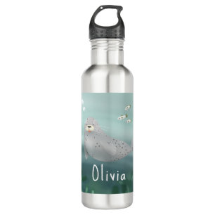 Cute Under the Sea Ocean Seal and Fish Kids School 710 Ml Water Bottle