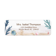 Cute Under the Sea Turtle Address Label