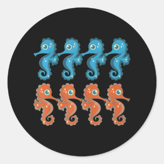 Cute Underwater Animal Ocean Fish Sea Creature Classic Round Sticker