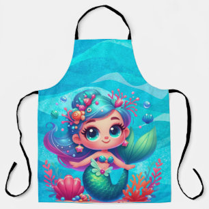Cute underwater mermaid apron