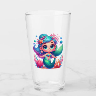 Cute underwater mermaid glass