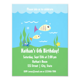 Underwater Birthday Invitations 7