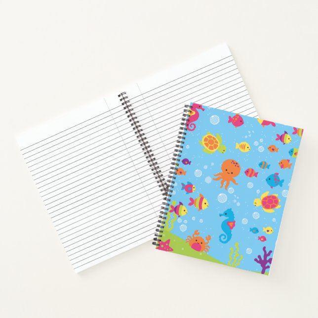 Cute Underwater Scene Notebook (Inside)