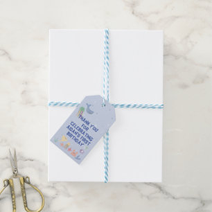 Cute Underwater World First Birthday Gift Tags