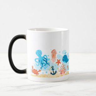 Cute underwater world. Ocean life. Aquatic Magic Mug