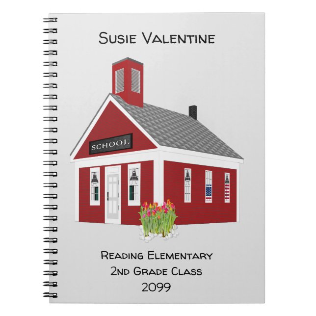 Cute Une Chambre Schoolhouse Carnet Spiral (Devant)