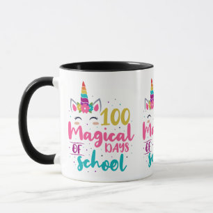 Cute Unicorn 100 Magical Days Of School Mug
