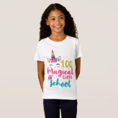 Cute Unicorn 100 Magical Days Of School T-Shirt (Front Full)
