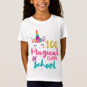 Cute Unicorn 100 Magical Days Of School T-Shirt (Front)