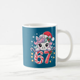 Cute Unicorn 67 Christmas Meme Six Seven Christmas Coffee Mug