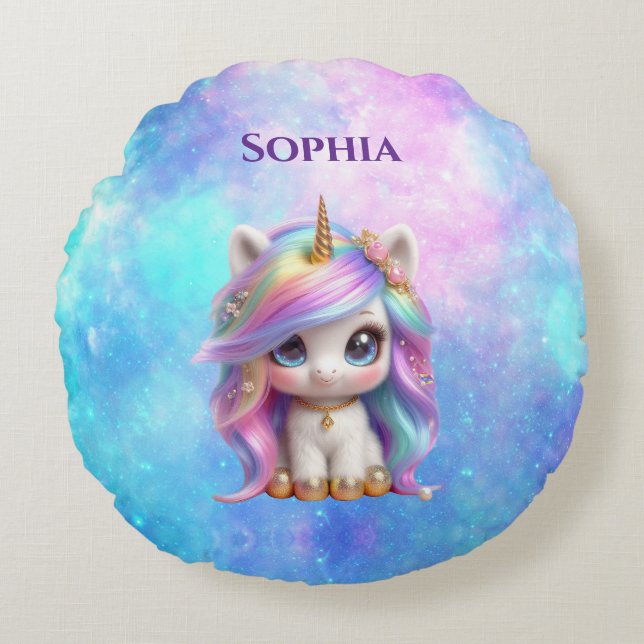 Cute Unicorn Accent Pillow (Front)