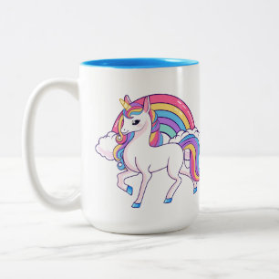 cute unicorn add monogram Coffee Mug