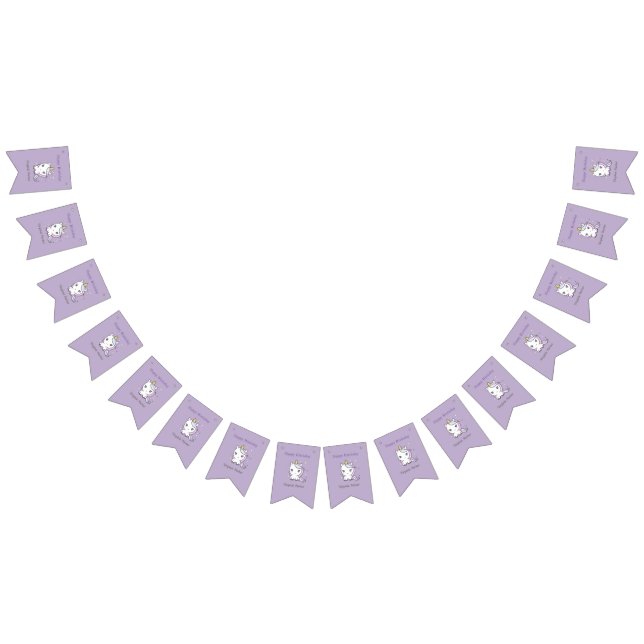 Cute Unicorn Anniversaire Drapeaux de Bunthday (Tout)