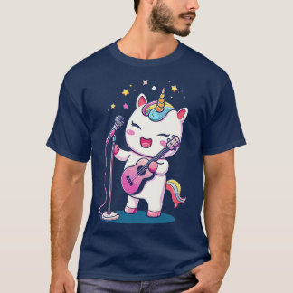 cute unicorn as a musician T-Shirt