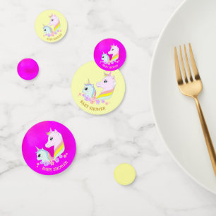 Cute Unicorn Baby Shower Confetti