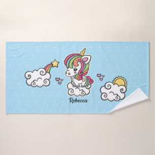 Cute Unicorn Bath Towel