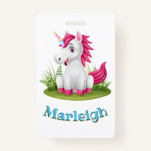 Cute Unicorn Birthday Badge Party Favour