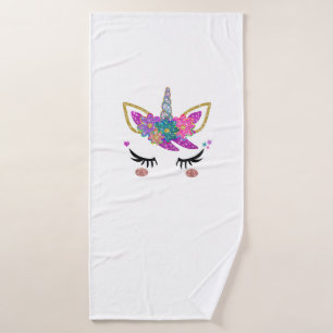Cute Unicorn Birthday Outfit Bath Towel