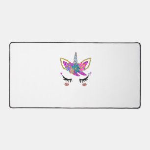 Cute Unicorn Birthday Outfit Desk Mat