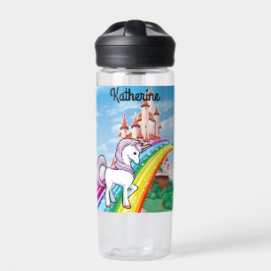 Cute UNICORN Birthday Personalize Girl's Name Wate Water Bottle