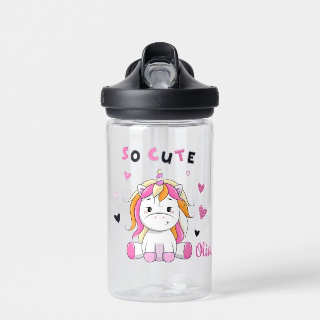 Cute Unicorn Bouteille d'eau (Avant)