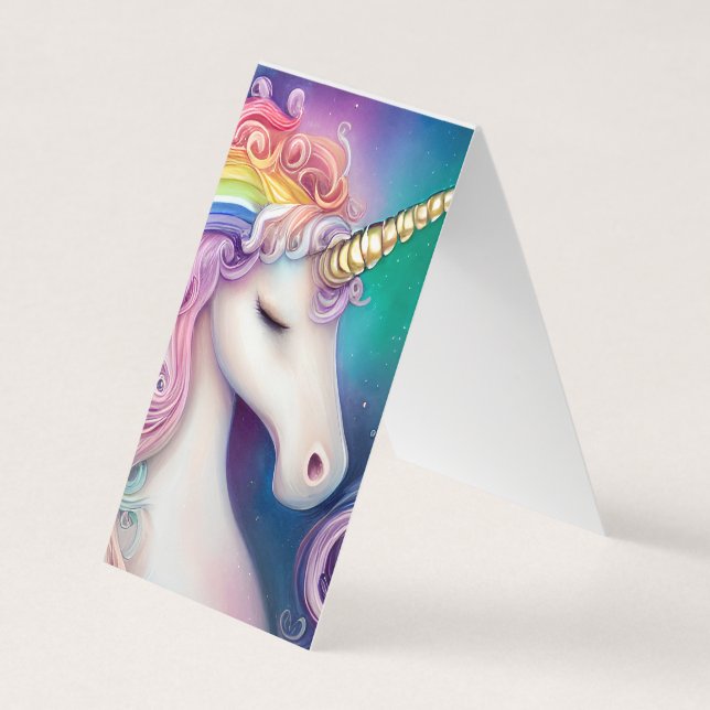 Cute Unicorn Business Card (Front)