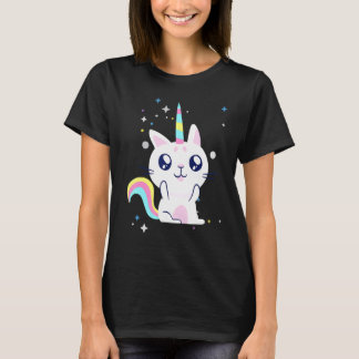 Cute Unicorn Cat Caticorn Girls Otaku Japanese T-Shirt