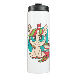 Cute Unicorn Christmas Costume Gift For Pony Lover Thermal Tumbler