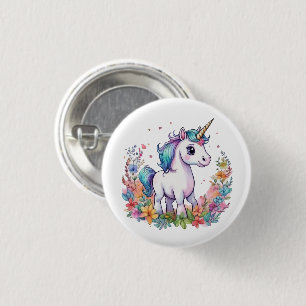 Cute Unicorn Cool Unicorn positive 1 Inch Round Button