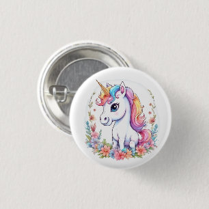 Cute Unicorn Cool Unicorn positive 1 Inch Round Button