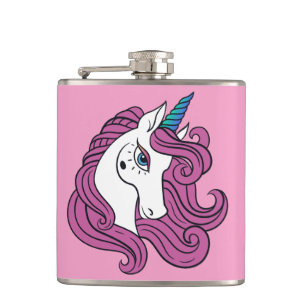 Cute Unicorn custom name & colour flask