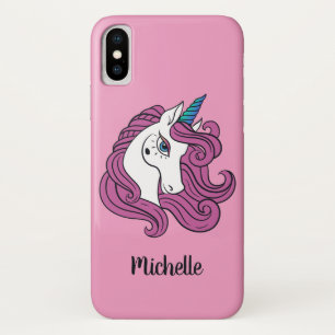 Cute Unicorn custom name & colour phone cases