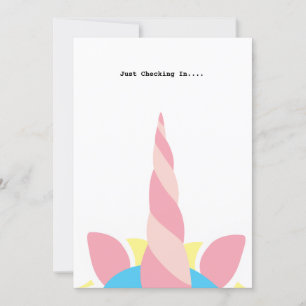 Cute Unicorn Customizable Note Greeting Card