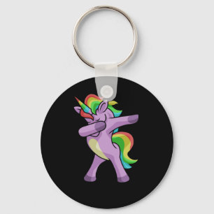 Cute Unicorn Dabber Dance Keychain