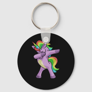 Cute Unicorn Dabber Dance Keychain