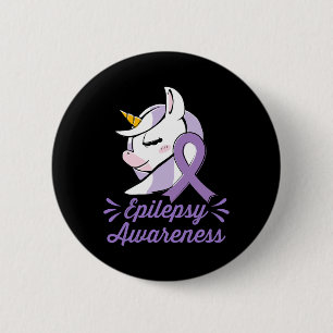 Cute Unicorn Epilepsy Awareness Women Gift 2 Inch Round Button
