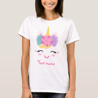Cute Unicorn Face Personalized Halloween T-Shirt